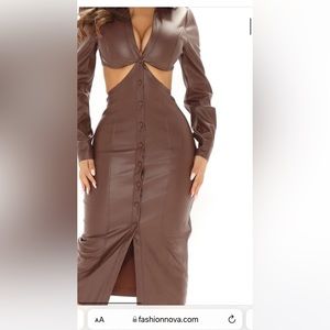 Fashion nova leather dress